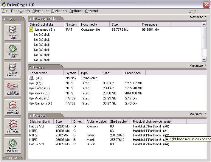 DriveCrypt Screenshot